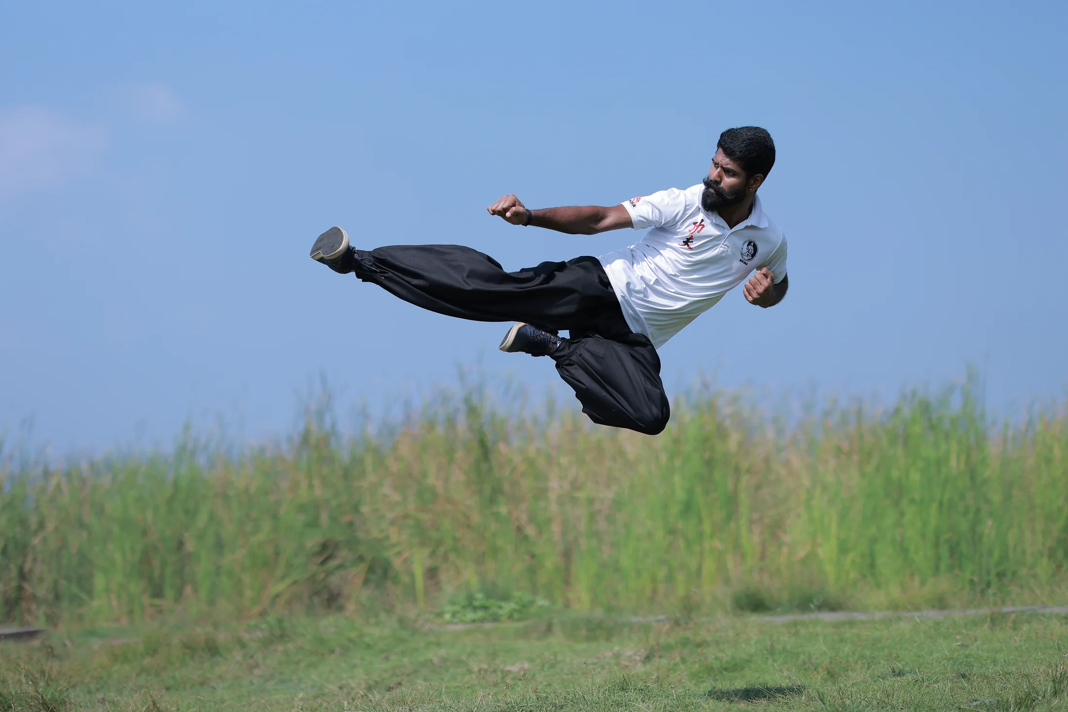 Kung-Fu flying kick